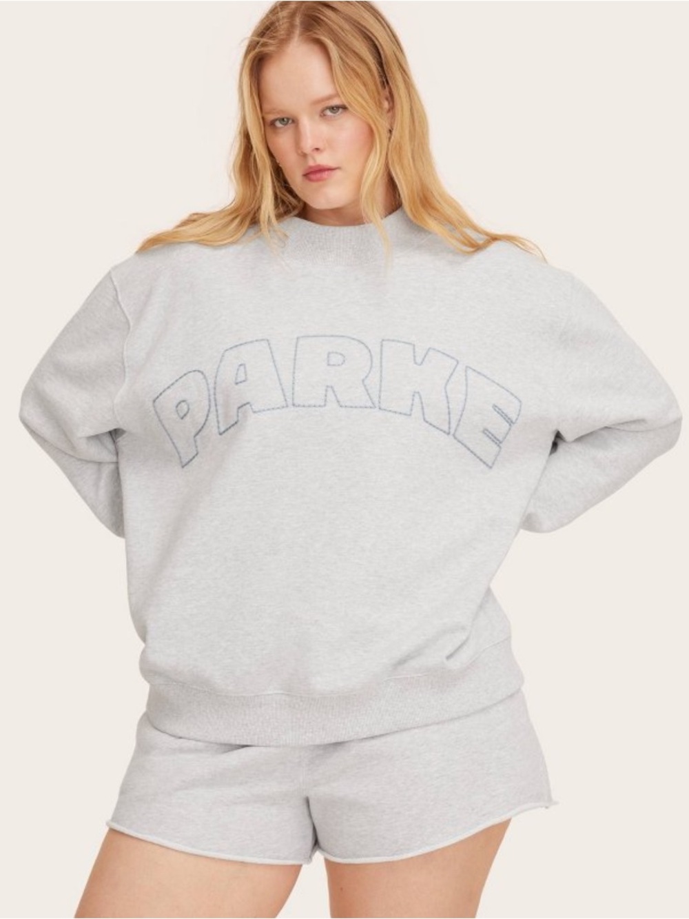 Mockneck Pullover Sweatshirt - Parke x Target Heather Grey NEW